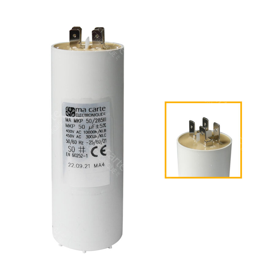 Condensateur Uf F D Marrage Permanent Pour Moteur Cosses